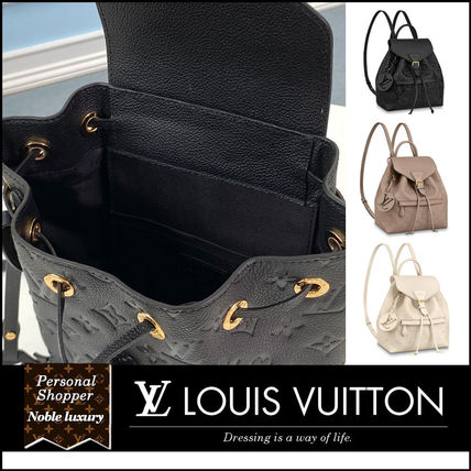Louis Vuitton 2020 21AW Monogram 3WAY Plain Leather Logo Backpacks 