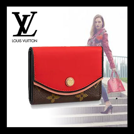 Louis Vuitton Monogram Plain Leather Small Wallet Folding Wallets 