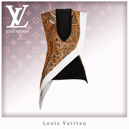 Louis Vuitton 2020 SS Asymmetric V Neck Jacquard Top 1A626I 1A626H 
