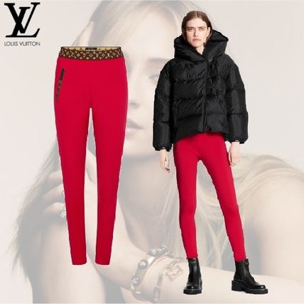 Louis Vuitton 2020 21AW Monogram Nylon Plain Logo Leggings Pants 1A7YKQ 