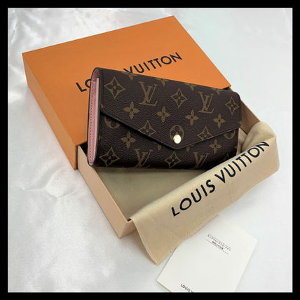 Louis Vuitton Unisex Plain Logo Long Wallets 