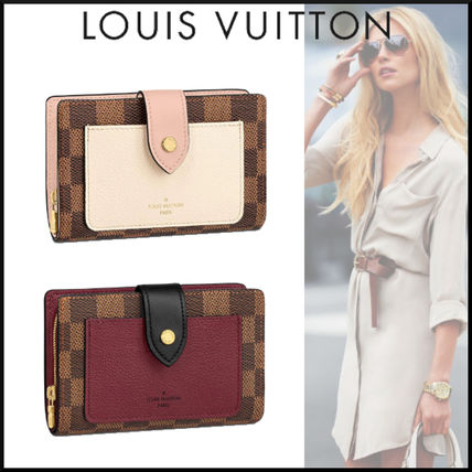 Louis Vuitton DAMIER 2020 21AW Long Wallet Logo Folding Wallets N60380 N60381 