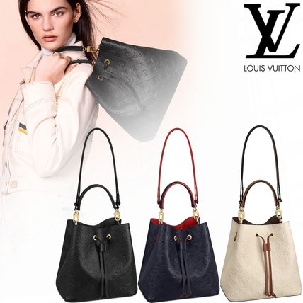 Louis Vuitton NEONOE 2020 SS Monogram 2WAY Bi color Leather Purses Crossbody Logo M45306 M45307 M45256 