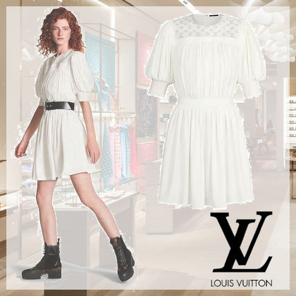 Louis Vuitton Fluid Dress With Embroidered Plastron 1A612K 