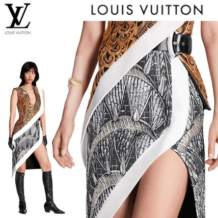 Louis Vuitton Asymmetric Jacquard Skirt 1A62HQ 