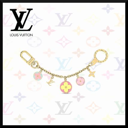 Louis Vuitton 2020 SS Flower Patterns Chain Logo Keychains  Bag Charms M69554 