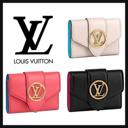 Louis Vuitton PONT NEUF 2020 SS Plain Leather Folding Wallet Small Wallet Logo M69177 M69175 M69176 