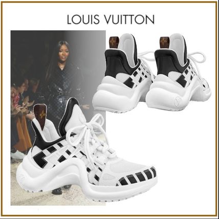 Louis Vuitton 2020 Cruise Plain Toe Rubber Sole Blended Fabrics Bi color Leather 