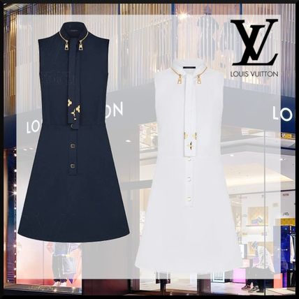 Louis Vuitton 2020 SS Short Monogram A line Sleeveless Flared Plain Cotton 1A7SW6 1A7SW0 