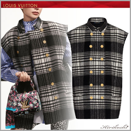 Louis Vuitton 2019 SS Other Plaid Patterns Casual Style Wool Blended Fabrics 