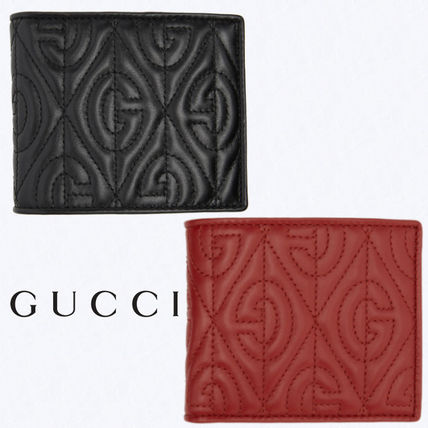 GUCCI Leather Folding Wallets 
