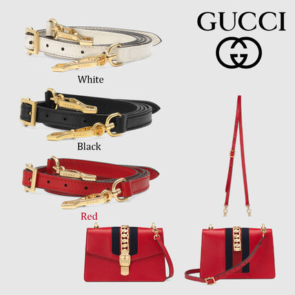 GUCCI Sylvie 2018 19AW Plain Leather Elegant Style Crossbody Bags