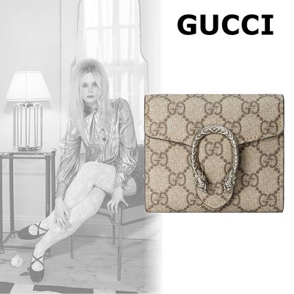 GUCCI Dionysus Monogram Folding Wallet Folding Wallets 