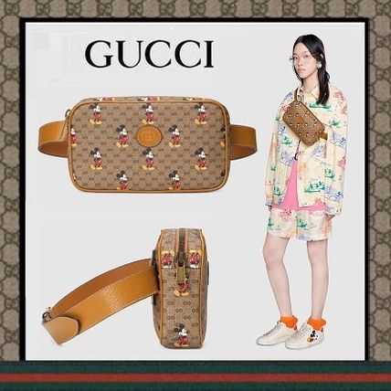 GUCCI GG Supreme 2020 Cruise Disney X Gucci Small Shoulder Bag 602694 