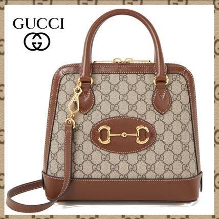 GUCCI 1955 Horsebit 2020 SS Casual Style Canvas Street Style 2WAY Elegant Style Handbags 