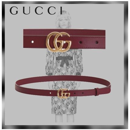GUCCI 2020 SS Leather Elegant Style Logo Belts 