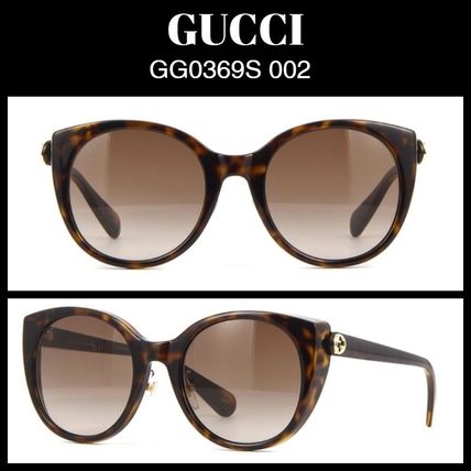GUCCI Round Sunglasses GG0369S 002 HAVANA 