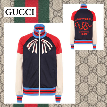 GUCCI 2019 SS Long Sleeves Cotton Medium Logo HoodiesSweatshirts 