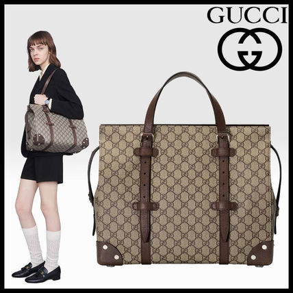 GUCCI 2020 SS Gg Tote Bag With Leather Details 626356 92TDN 8358 