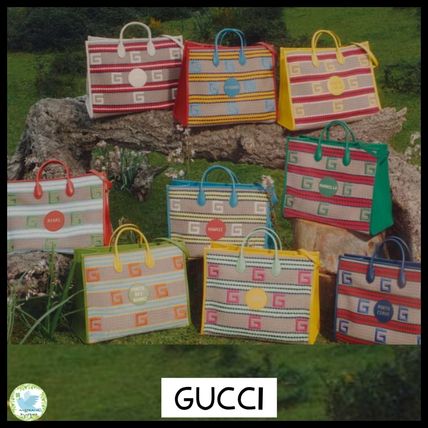 GUCCI 2020 SS Stripes Casual Style Blended Fabrics Street Style 2WAY 
