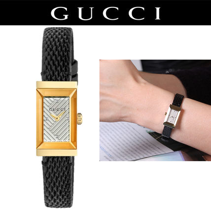 GUCCI 2018 19AW Metal Quartz Watches Stainless Elegant Style Analog Watches YA147507 