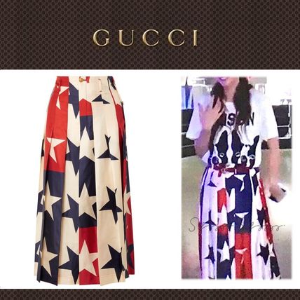 GUCCI Star Casual Style Silk Medium Pants 