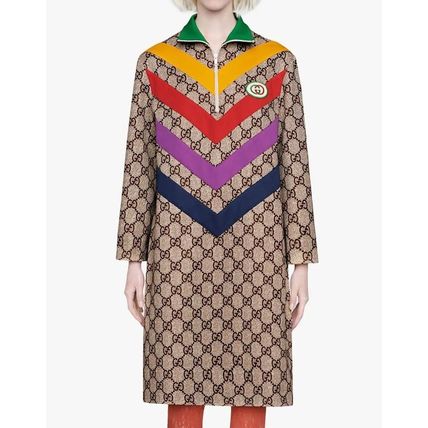 GUCCI 2019 20AW Monogram A line Street Style Long Sleeves Cotton Medium 