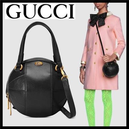 GUCCI 2018 19AW Unisex 2WAY Plain Leather Elegant Style Crossbody 547855 0PL0T 1000 
