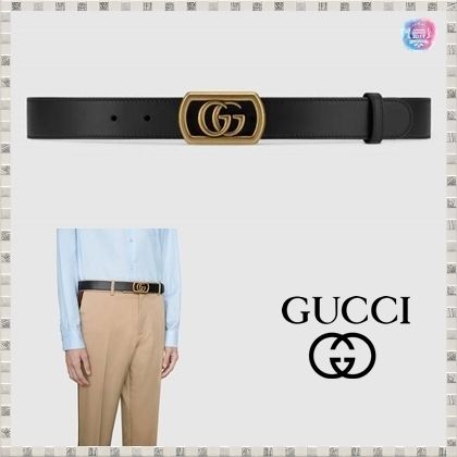 GUCCI 2020 SS Belt With Framed Double G Buckle 575587AP00T1000 