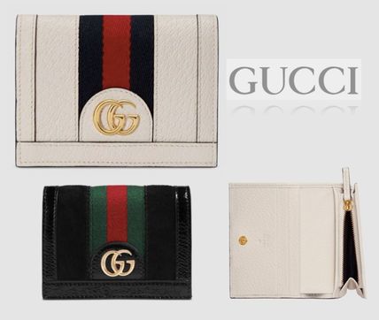 GUCCI 2019 SS Unisex Blended Fabrics Leather Folding Wallet