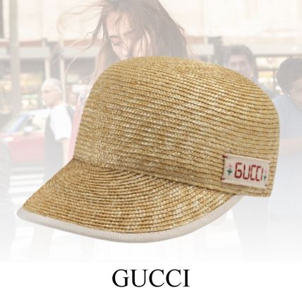 GUCCI Straw Baseball Hat 628548 3HK63 9278 
