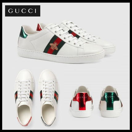 GUCCI Ace 2019 20AW Casual Style Street Style Leather Low Top Sneakers 