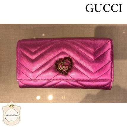 GUCCI Leather Long Wallets 