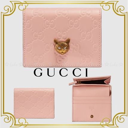 GUCCI Gucci Signature Leather 2019 SS Folding Wallets