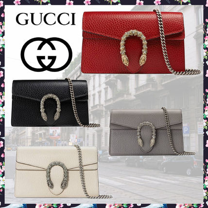 GUCCI 2019 SS Casual Style 2WAY Chain Plain Leather Party Style 