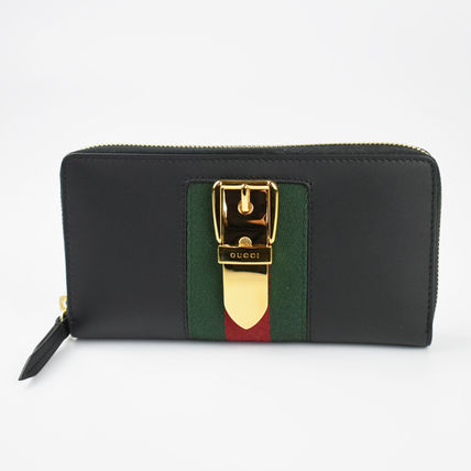 GUCCI Sylvie Sylvie Leather Zip Around Wallet