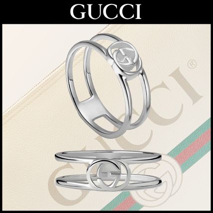 GUCCI 2018 19AW Interlocking G Thin Open Band