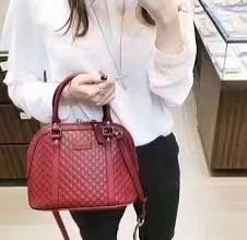 GUCCI Casual Style Plain Leather Office Style Crossbody 