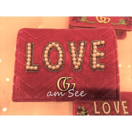 GUCCI Leather Small Wallet Logo Folding Wallets 