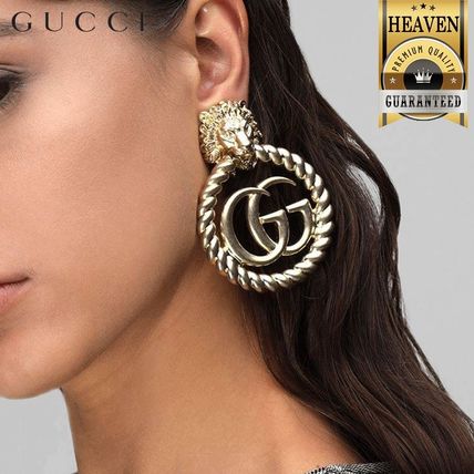 GUCCI GG Marmont 2020 SS Lion Head Single Earring With Double G