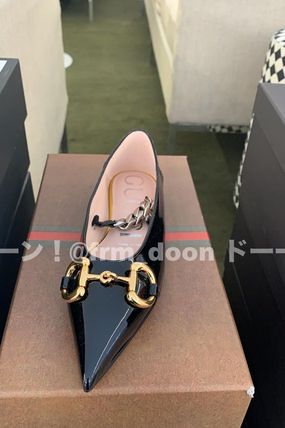 GUCCI 2020 SS Chain Plain Pointed Toe Shoes 