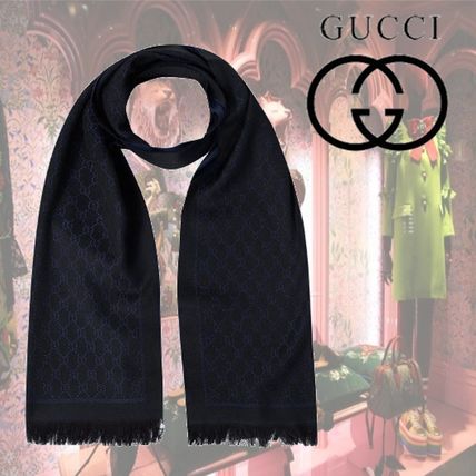 GUCCI Wool Logo Lightweight ScarvesShawls 