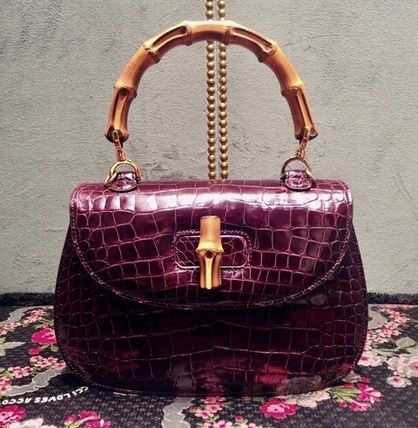 GUCCI Crocodile Blended Fabrics 3WAY Chain Party Style 517337 