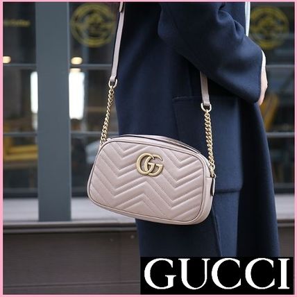 GUCCI GG Marmont 2020 SS Casual Style Leather Crossbody Shoulder Bags