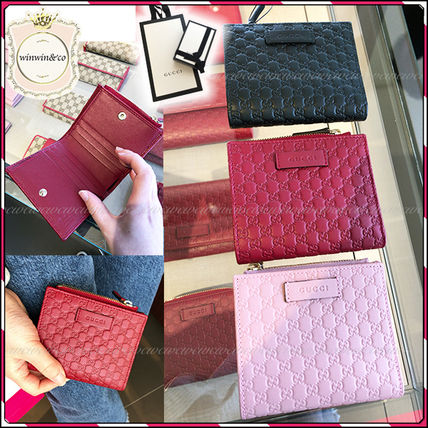 GUCCI Leather Folding Wallet Folding Wallets 