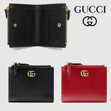 GUCCI 2020 SS Unisex Calfskin Street Style Folding Wallet Small Wallet 