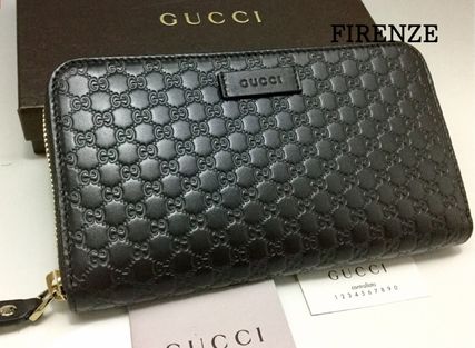 GUCCI Unisex Leather Long Wallets 