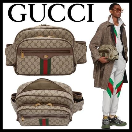 GUCCI Ophidia Stripes Monogram Unisex Canvas Blended Fabrics 3WAY 