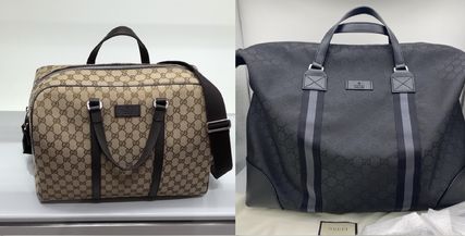 GUCCI GG Supreme Unisex Street Style BostonDuffles 