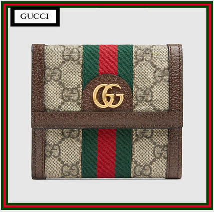 GUCCI Ophidia Leather Folding Wallet Logo Accessories 523173 96IWG 8745 